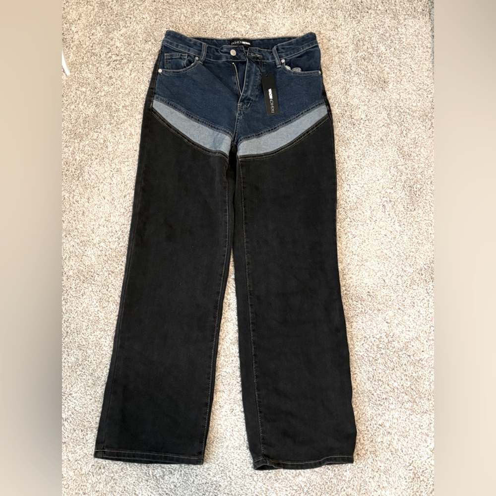 Fashion nova multi color jeans.